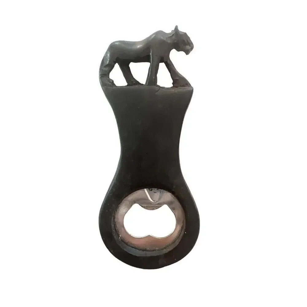 Hand Carved Wooden Bottle Opener Big Cat Lion, Tiger, cougar